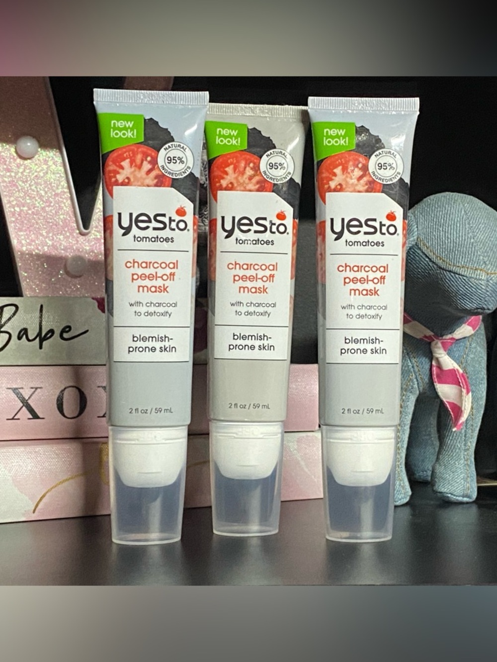 Yes To Tomatoes Detoxifying Charcoal Peel-Off Masks Acne Blemish Skin Treatment
